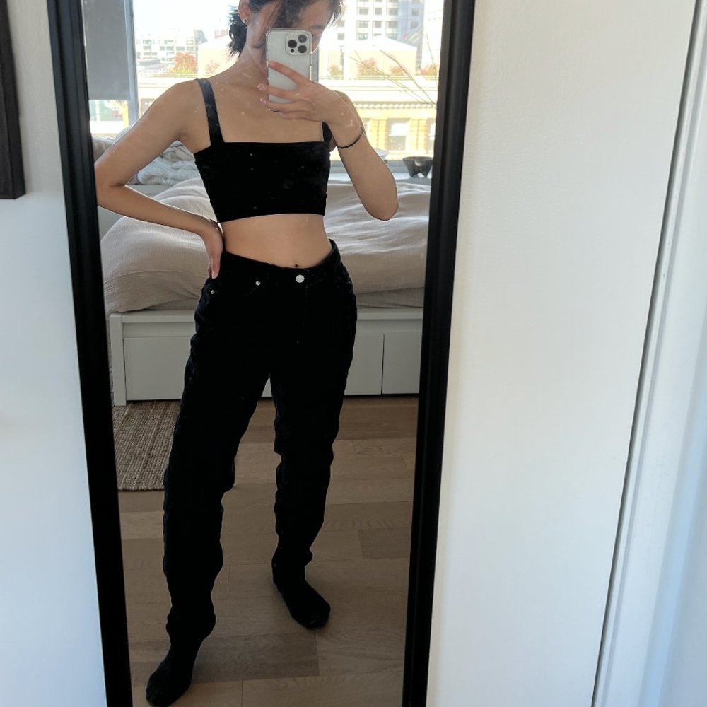 UO BDG Black Corduroy Pant in Black